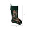 Vickerman 21" Green Beaded Ornamnt Velvet Stocking - QTX191421